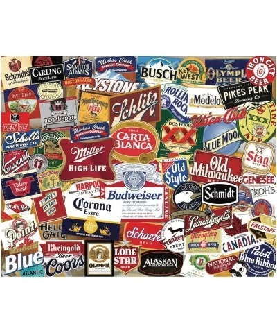 Hart Jigsaw Puzzle 1000 Piece 24" x 30" American Beer Labels by Steve Smith $55.14 Jigsaw Puzzles