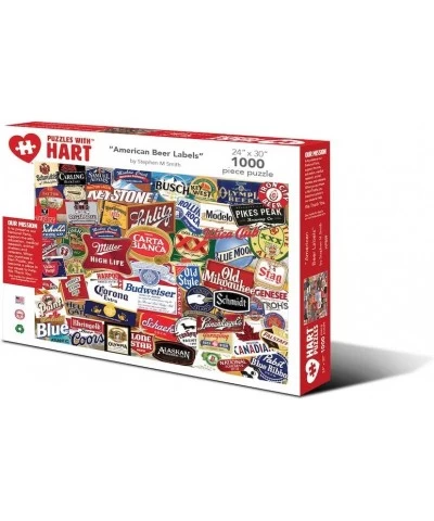 Hart Jigsaw Puzzle 1000 Piece 24" x 30" American Beer Labels by Steve Smith $55.14 Jigsaw Puzzles