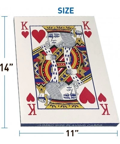 Giant Playing Cards – Novelty Jumbo Cards for Kids Teens or Seniors – Large Print – Poker Full Deck of Cards 11" X 14 $24.19 ...