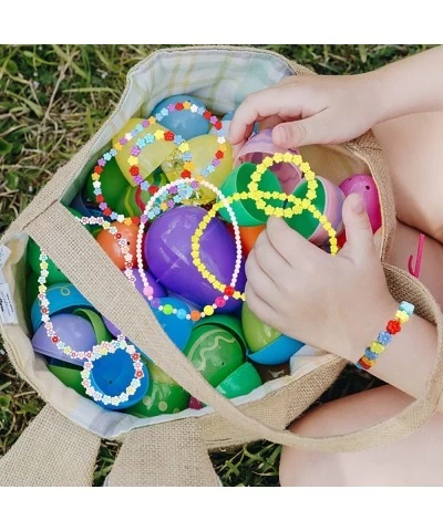 Easter Basket Stuffers 4Set Prefilled Easter Eggs with Different Designs of Necklaces and Bracelets Girls Jewelry Set for Kid...