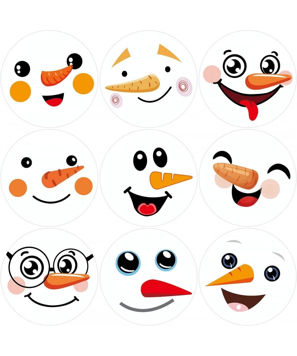 Snowman Face Stickers Roll Round Sticker for Holiday Classroom Rewards Party Favor 500Pcs $16.96 Kids' Stickers