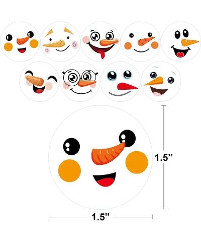 Snowman Face Stickers Roll Round Sticker for Holiday Classroom Rewards Party Favor 500Pcs $16.96 Kids' Stickers