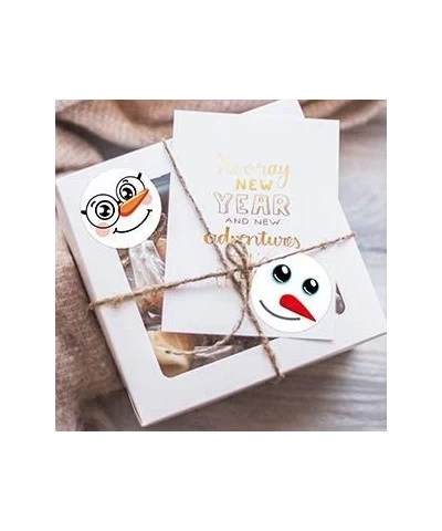 Snowman Face Stickers Roll Round Sticker for Holiday Classroom Rewards Party Favor 500Pcs $16.96 Kids' Stickers