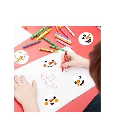 Snowman Face Stickers Roll Round Sticker for Holiday Classroom Rewards Party Favor 500Pcs $16.96 Kids' Stickers