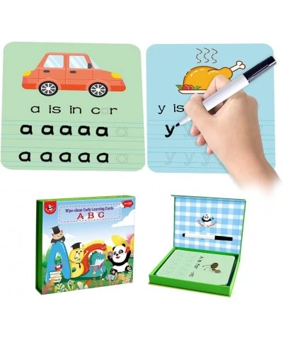 Alphabet Flash Cards Write and Wipe Practice Card Sight Words Flash Cards Kindergarten ABC Flashcards Educational Toys for 3 ...