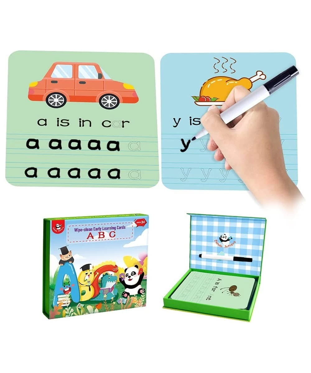 Alphabet Flash Cards Write and Wipe Practice Card Sight Words Flash Cards Kindergarten ABC Flashcards Educational Toys for 3 ...