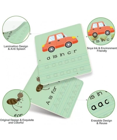 Alphabet Flash Cards Write and Wipe Practice Card Sight Words Flash Cards Kindergarten ABC Flashcards Educational Toys for 3 ...