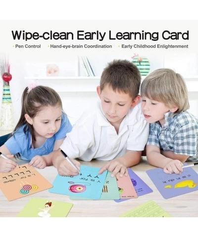 Alphabet Flash Cards Write and Wipe Practice Card Sight Words Flash Cards Kindergarten ABC Flashcards Educational Toys for 3 ...