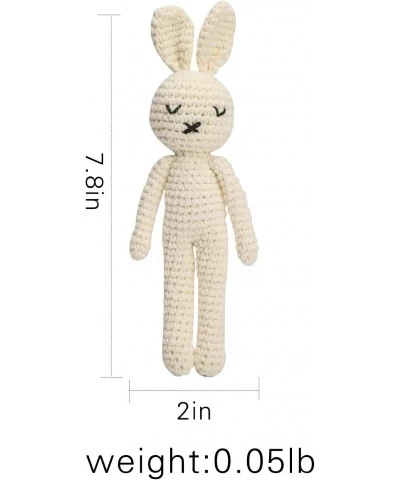 Baby Rattle Crochet White Bunny Baby Toys Handmade Newborn Toy Early Development Grips Stuffed Animal Rattle (Bunny Doll) $25...