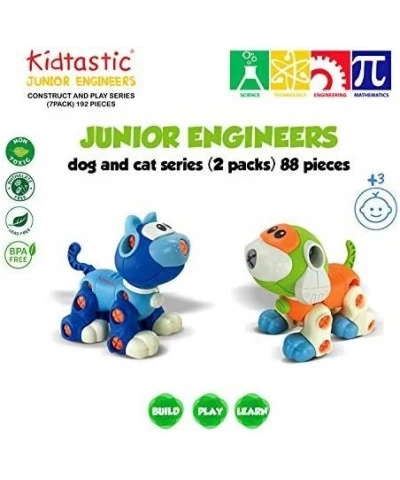 Take Apart Toys Cat & Dog STEM Learning (88 Pieces) Construction Engineering Play Tool Kit for Kids Ages 3 Year Old and up - ...