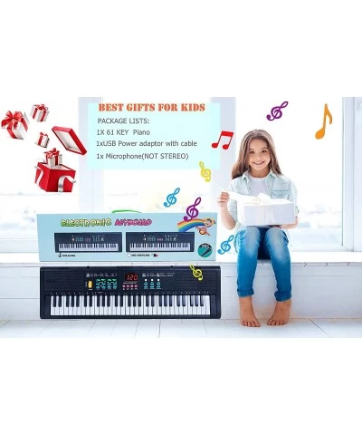 Keyboard Piano Electric Digital Piano Mini Music Electronic Keyboards 61 Key Kids Piano Musical Instrument Piano Toy w/ Micro...