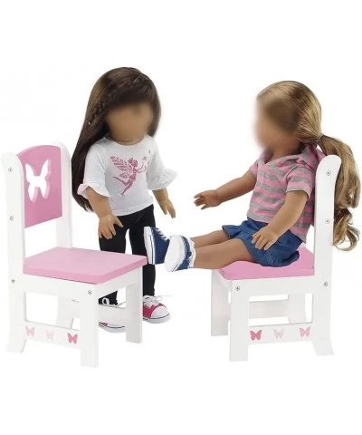 Doll Clothes 18 Inch Doll Kitchen Dining Chairs Accessories Furniture Gift Set for Kids Girls | 18" Doll 2 Chair Accessory Se...