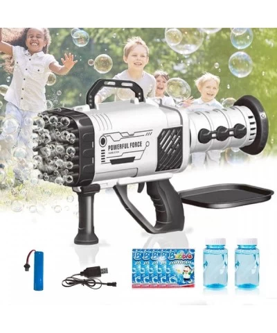 60-Hole Bubble Machine for Kids Rocket Launcher Bubble Maker Blower Automatic Bubble Toys 5000+ Bubbles per Min for Boys Girl...