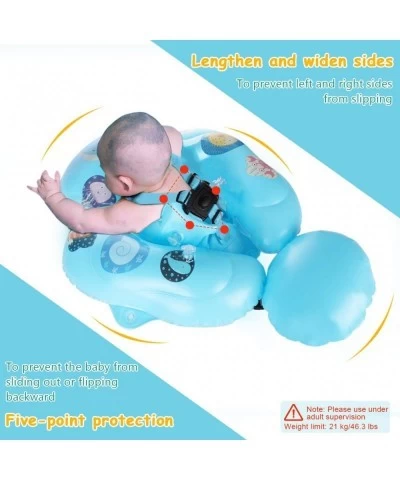 Baby Swimming Float Inflatable Pool Float with Removable Sun Protection Canopy Double Airbag Baby Swim Waist Ring Inflatable ...