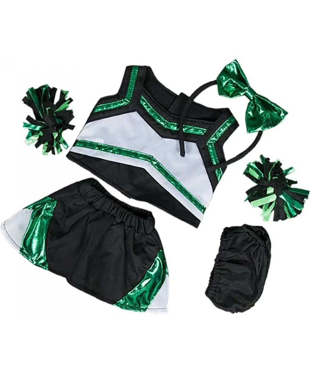 Metallic Green & Black Cheerleader Teddy Bear Clothes Fits Most 14"-18" Build-A-Bear and Make Your Own Stuffed Animal $33.68 ...