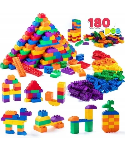 180 Pcs Kids Building Blocks Kit Toddler Basic Blocks Set Large Giant Big Classic Regular Bricks Toys Game for Preschool Ages...