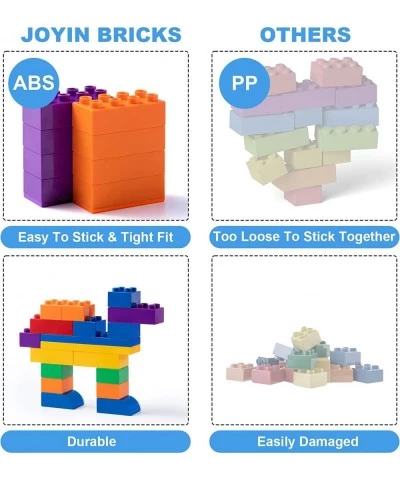 180 Pcs Kids Building Blocks Kit Toddler Basic Blocks Set Large Giant Big Classic Regular Bricks Toys Game for Preschool Ages...