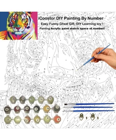 Paint by Numbers DIY Acrylic Painting Kit for Kids & Adults Beginner - 16" x 20" Colorful Tiger Pattern $23.81 Kids' Drawing ...