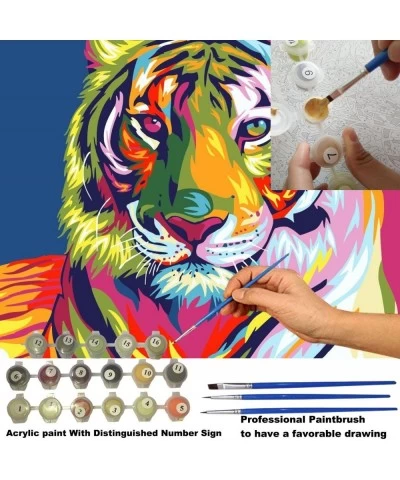 Paint by Numbers DIY Acrylic Painting Kit for Kids & Adults Beginner - 16" x 20" Colorful Tiger Pattern $23.81 Kids' Drawing ...