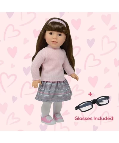 18 Inch Dolls with Soft Hair and Accessories – Soft Body Doll with Sleeping Eyes Poseable Vinyl Arms & Legs Dress Outfit & Gl...