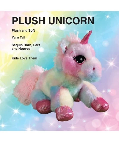 Unicorn Stuffed Animal Unicorn Toys for Girls and Boys 12-Inch Lying Unicorn Plush - Rainbow Pink $23.44 Stuffed Animals & Te...