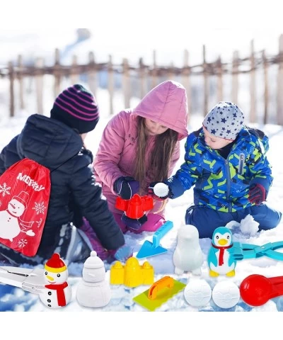 9Pcs Snowball Maker Tool Winter Snow Toys Kit for Snow Ball Snowman Shapes Maker Fights for Kids Toddlers Adults Outdoor Snow...