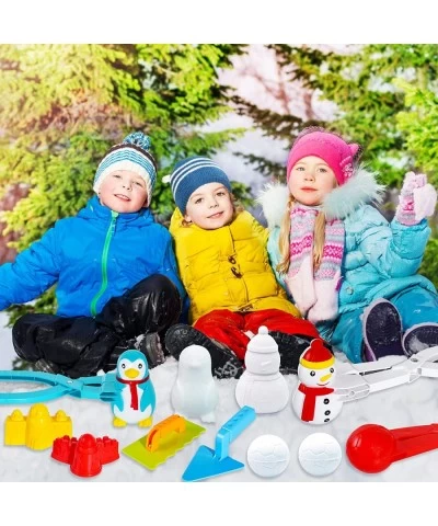 9Pcs Snowball Maker Tool Winter Snow Toys Kit for Snow Ball Snowman Shapes Maker Fights for Kids Toddlers Adults Outdoor Snow...