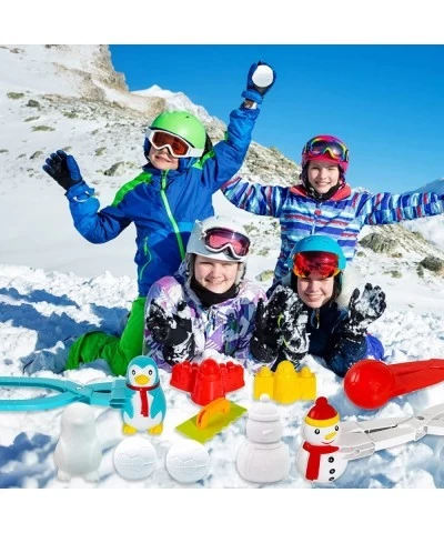 9Pcs Snowball Maker Tool Winter Snow Toys Kit for Snow Ball Snowman Shapes Maker Fights for Kids Toddlers Adults Outdoor Snow...