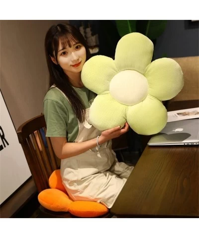 Flower Plush Cushion Soft Cartoon Plant Stuffed Doll Chair Cushion Sofa Pillow Bed Decorative Floor Mat Kawaii Gift (White 40...