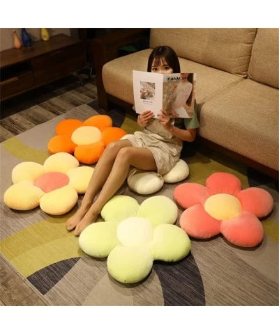 Flower Plush Cushion Soft Cartoon Plant Stuffed Doll Chair Cushion Sofa Pillow Bed Decorative Floor Mat Kawaii Gift (White 40...