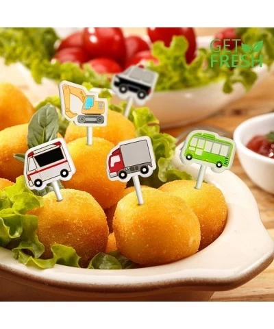 Vehicle Food Picks for Kids – 18-pcs Transport Vehicle Food Bento Picks Lunch Box Decoration for Kids and Toddlers – Automobi...