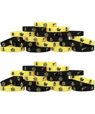 24 Pack Bumble Bee Silicone Wristbands Bracelets Bee Birthday Decoration Party Favors for Kids Goody Bag Supplies Gifts $17.6...