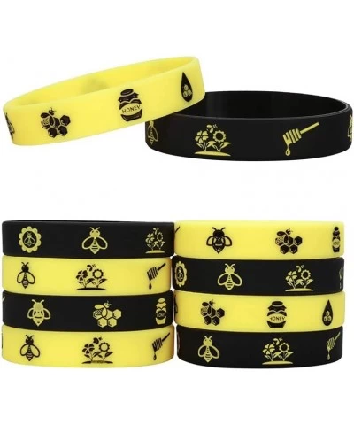 24 Pack Bumble Bee Silicone Wristbands Bracelets Bee Birthday Decoration Party Favors for Kids Goody Bag Supplies Gifts $17.6...