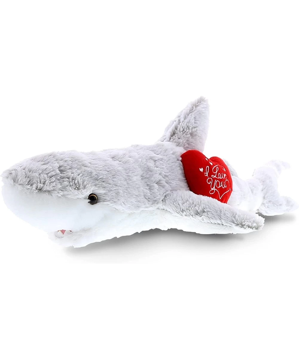 I Love You Plush Big Eye Great White Shark – Cute Stuffed Animal with Heart Message and Name Personalization for Valentines A...