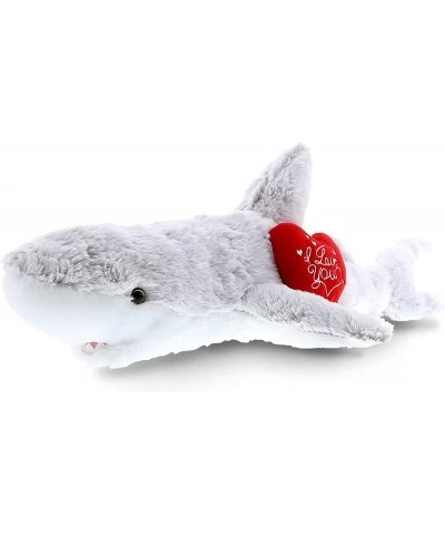 I Love You Plush Big Eye Great White Shark – Cute Stuffed Animal with Heart Message and Name Personalization for Valentines A...