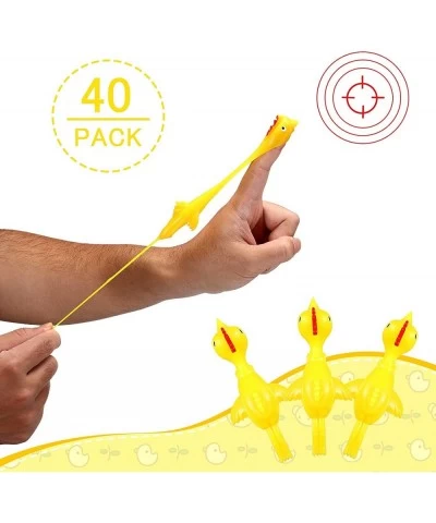 40 Pieces Slingshot Chicken Flicking Chicken Stretchy Funny Rubber Chicken Flying Chicken Flingers Stretchy Toys Slingshot Pa...