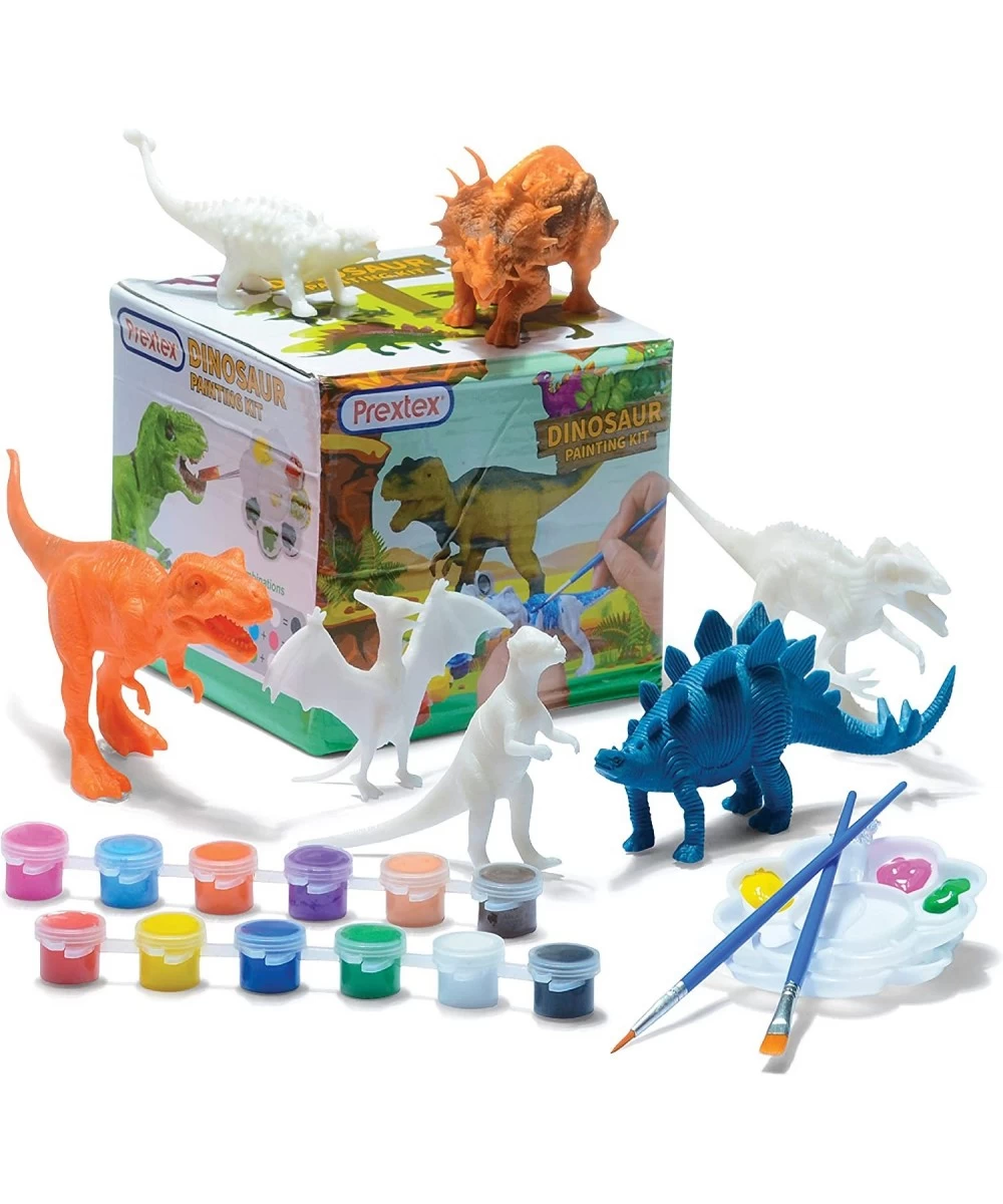 Dinosaur Painting Kit for Kids - Decorate Your Own Dinosaur Figurines 13-Piece Arts and Craft Activity Set for Boys and Girls...