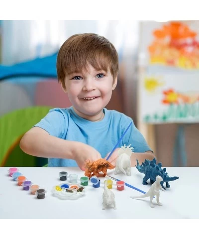 Dinosaur Painting Kit for Kids - Decorate Your Own Dinosaur Figurines 13-Piece Arts and Craft Activity Set for Boys and Girls...