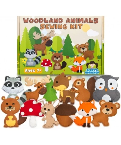 Sewing Kit for Kids - Woodland Animals Kids Sewing Kit - Make Your Own Stuffed Animal Kit - Felt Stitch Art and Craft Toys fo...