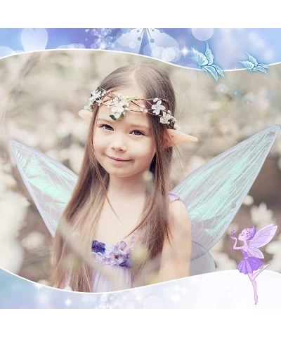 Fairy Wings Angel Butterfly Wings and Fairy Ears Elf Ears Christmas Costumes Gift for Women Kids Girls Masquerade Cosplay (Wh...