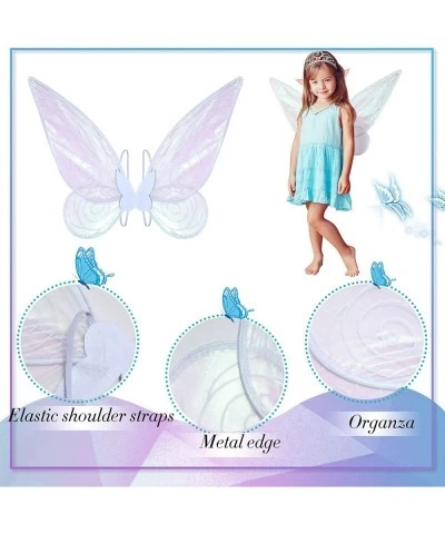 Fairy Wings Angel Butterfly Wings and Fairy Ears Elf Ears Christmas Costumes Gift for Women Kids Girls Masquerade Cosplay (Wh...