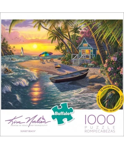 Kim Norlien - Sunset Beach - 1000 Piece Jigsaw Puzzle with Hidden Images $34.20 Jigsaw Puzzles