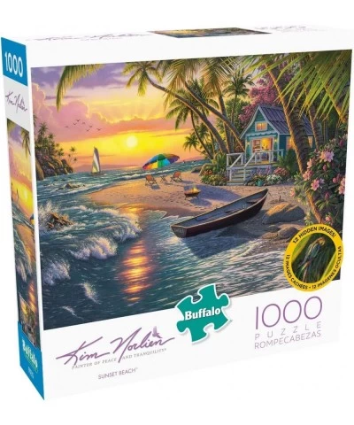 Kim Norlien - Sunset Beach - 1000 Piece Jigsaw Puzzle with Hidden Images $34.20 Jigsaw Puzzles