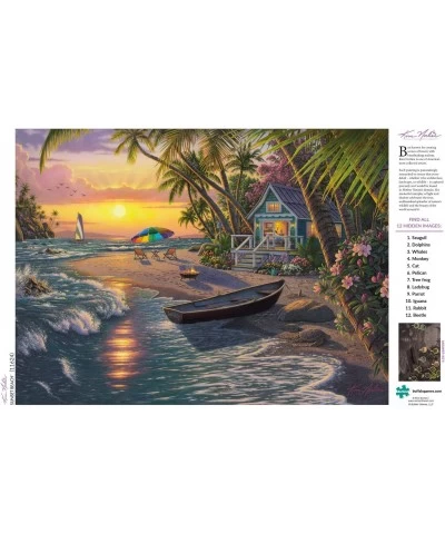 Kim Norlien - Sunset Beach - 1000 Piece Jigsaw Puzzle with Hidden Images $34.20 Jigsaw Puzzles