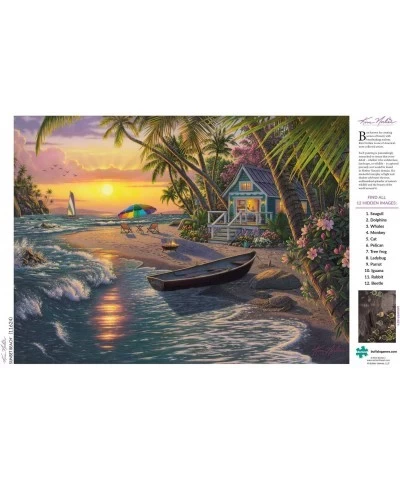 Kim Norlien - Sunset Beach - 1000 Piece Jigsaw Puzzle with Hidden Images $34.20 Jigsaw Puzzles