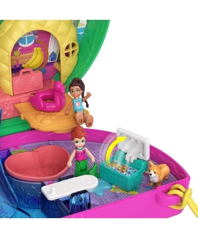 Watermelon Pool Party Compact Playset with Scented Feature 2 Micro Dolls 12 Accessories & Water Play Toy Gift for Ages 4 Year...