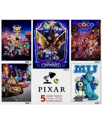 5 in 1 Multipack - Disney/Pixar - Coco Toy Story 4 Onward Monsters University (MU) & Cars 2 - (2) 300 Piece (2) 500 Piece (1)...