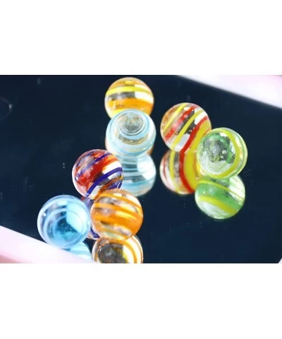 7pcs 20mm Flat Glass Marbles for Kids Ages 4-8 Large Colorful Mixies Toys Clear Small Vintage Marbles for Vases Cheap DIY 0.7...