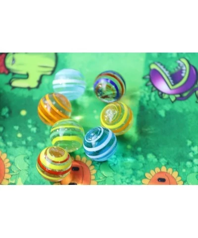 7pcs 20mm Flat Glass Marbles for Kids Ages 4-8 Large Colorful Mixies Toys Clear Small Vintage Marbles for Vases Cheap DIY 0.7...