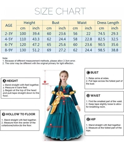 Toddler Girls Merida Costume Princess Dress for Halloween Cosplay $71.35 Kids' Costumes